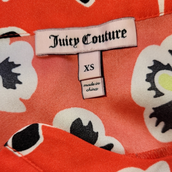Juicy Couture Poppy Print Blouse, VGUC, Size XS - Picture 6 of 7